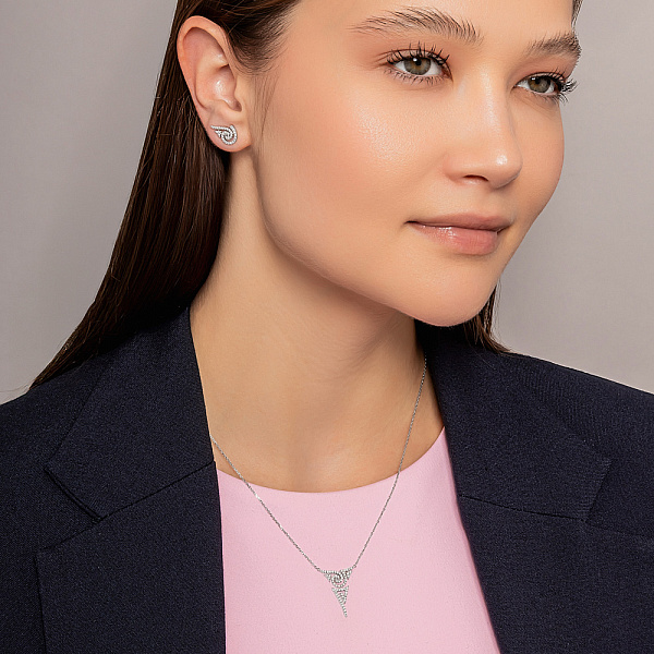 Золоті сережки з діамантами (арт. 2192123202) – зображення 4