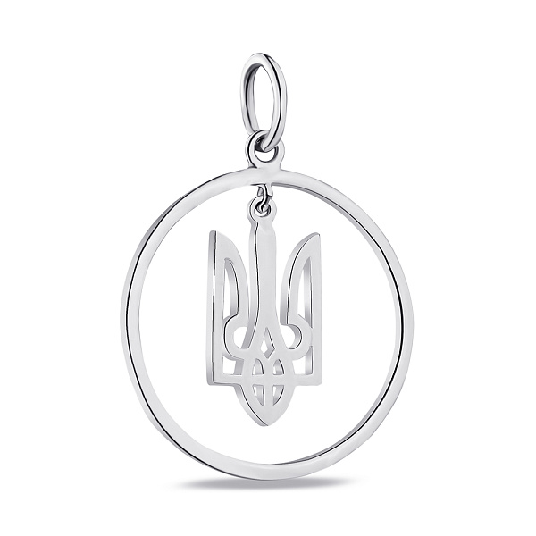 Підвіс срібний Герб України-Тризуб (арт. 7503/П2/339) – зображення 1
