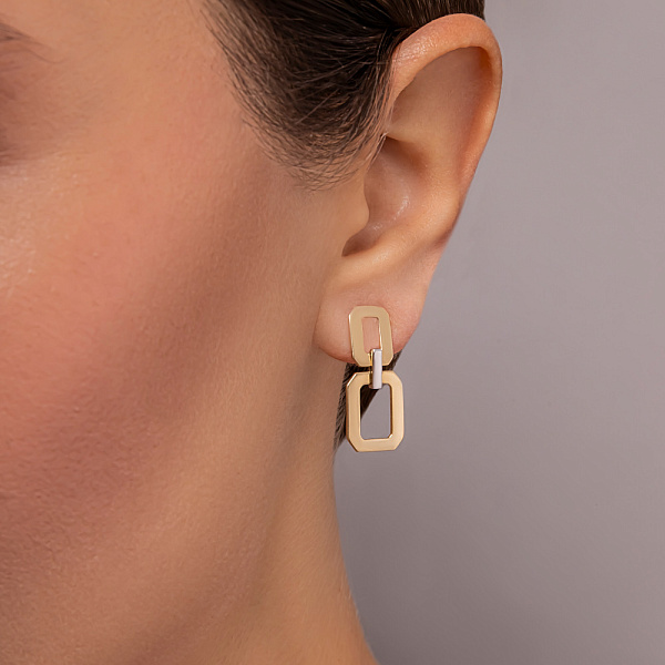 Серьги-пусеты из желтого золота (арт. 111120ж) – изображение 2