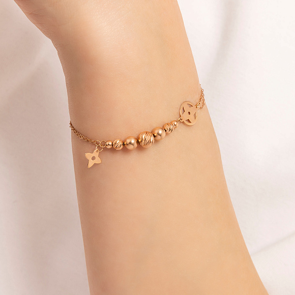 Золотой браслет с подвеской (арт. 325465) – изображение 2