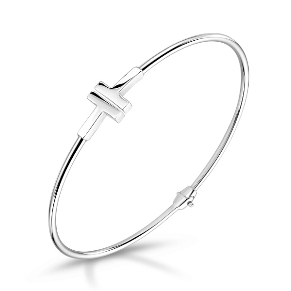 Жорсткий браслет з білого золота (арт. 323481б) – зображення 1