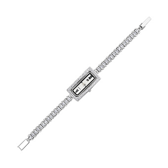 Серебряные часы с дорожкой из фианитов (арт. 7526/301)