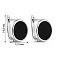 Серебряные серьги с ониксом  (арт. 7502/9600о) – изображение 2
