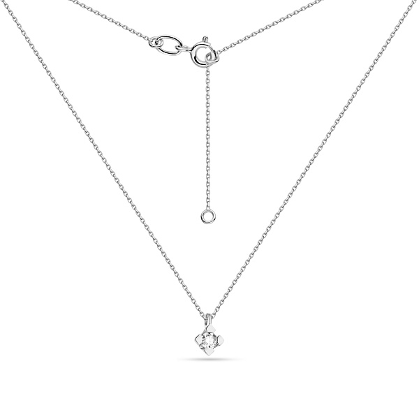 Колье из белого золота с бриллиантом (арт. Ц011288005б) – изображение 2