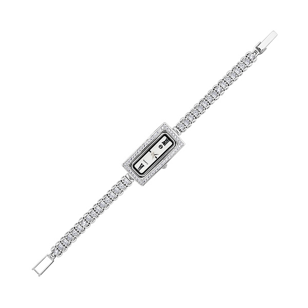 Срібний годинник з доріжкою із фіанітів (арт. 7526/301) – зображення 1