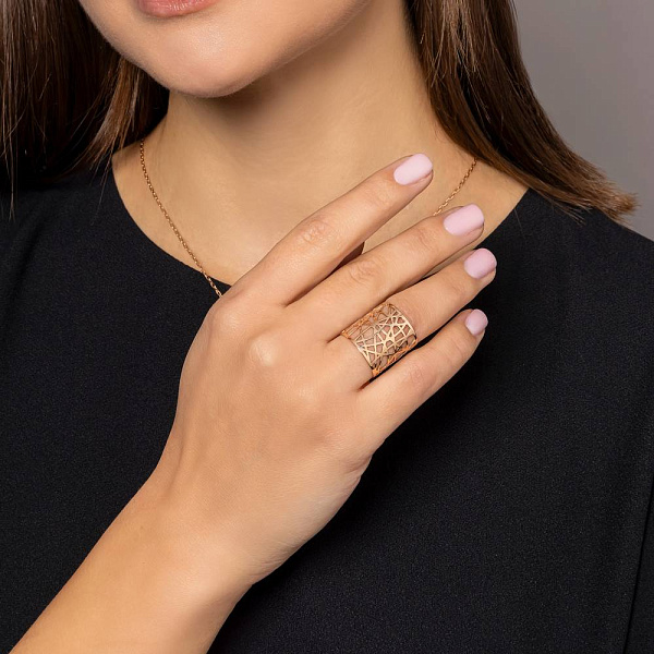 Широка золота каблучка (арт. 141239) – зображення 2