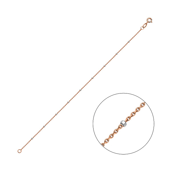 Золотой браслет без камней с родированием (арт. ц3110401р) – изображение 1