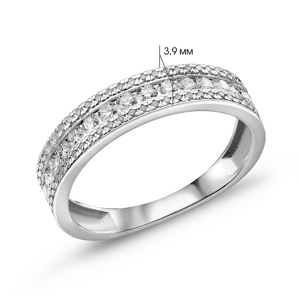Золотое кольцо с бриллиантами (арт. К011312040б) – изображение 5