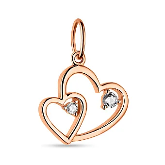 Золотий підвіс з фіанітами (арт. 424473)