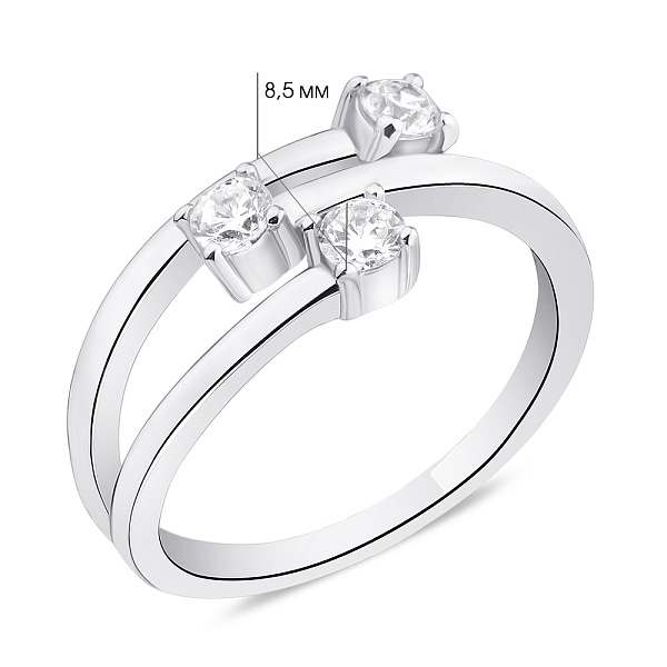 Серебряное кольцо с фианитами (арт. 7501/К2Ф/269-16) – изображение 2