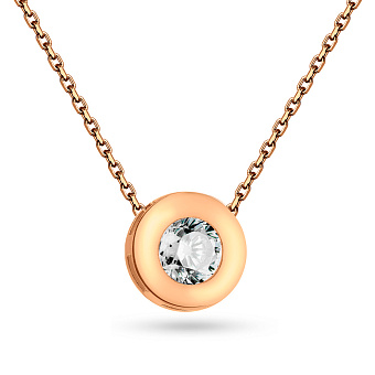 Фото Колье из красного золота с фианитом (арт. 350547/2)