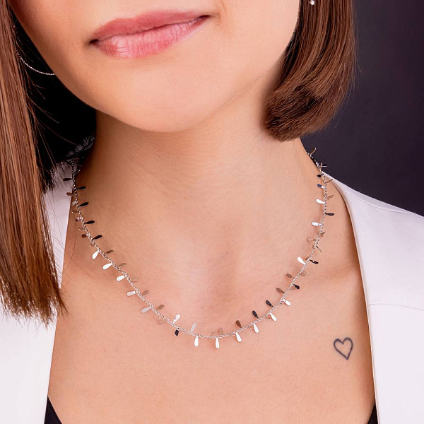 Колье из белого золота (арт. 352536б) – изображение 3