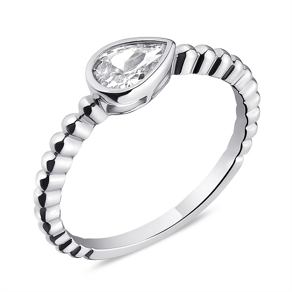 Серебряное кольцо с фианитом (арт. 7501/6705) – изображение 1