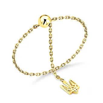 Золотое патриотическое кольцо Трезубец FLY (арт. 1401132ж)