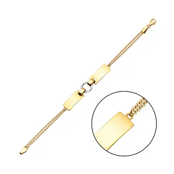 Браслет из желтого и белого золота (арт. 323836жб)