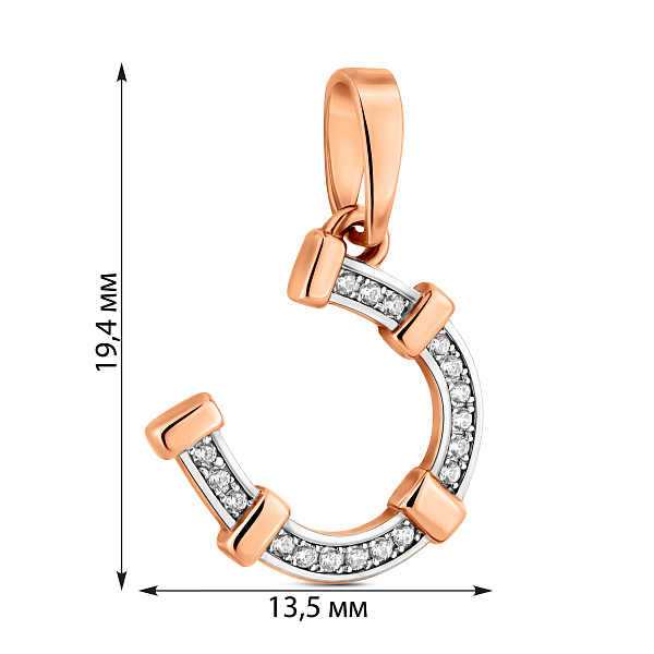 Золотой кулон Подкова (арт. 440611кб) – изображение 2