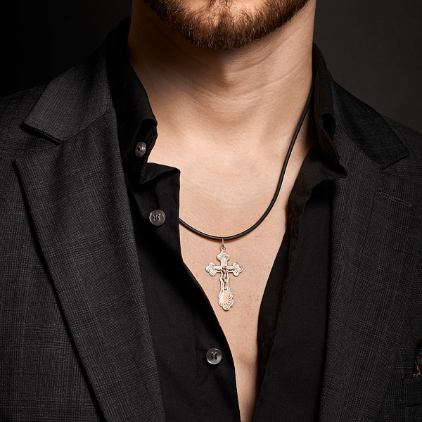 Золотий хрестик з розп'яттям (арт. 525901) – зображення 2