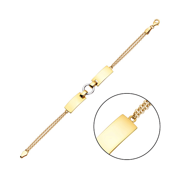 Браслет из желтого и белого золота (арт. 323836жб) – изображение 1