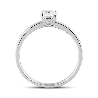 Кольцо из белого золота для помолвки с бриллиантом  (арт. К011162040б)