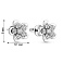 Золоті сережки пусети Квіточки з фіанітами (арт. 110576б) – зображення 2