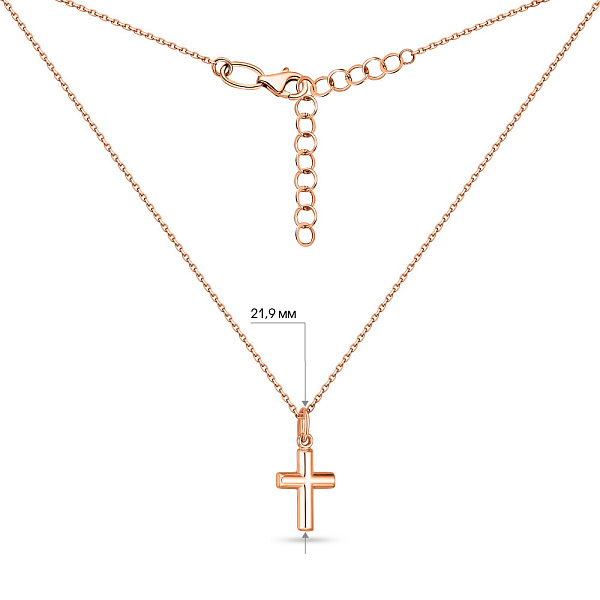 Колье из золота "Крестик" (арт. 352298) – изображение 5
