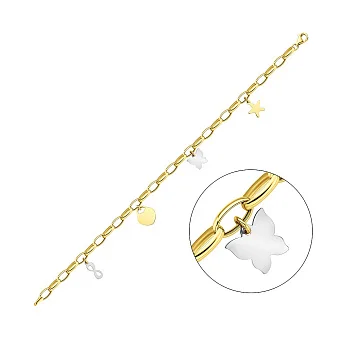 Браслет з білого і жовтого золота (арт. 324294жбП4)