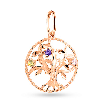 Фото Підвіс золотий Дерево життя (арт. 424702фжр)