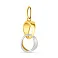 Золотой подвес в желтом и белом цвете металла (арт. 424534жб) – изображение 1