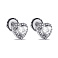 Серебряные серьги Сердечки с фианитами (арт. 7518/СК2Ф/281) – изображение 1