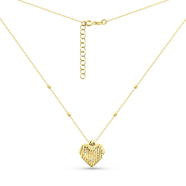 Золотое колье Cердце (арт. 352801ж) – изображение 2