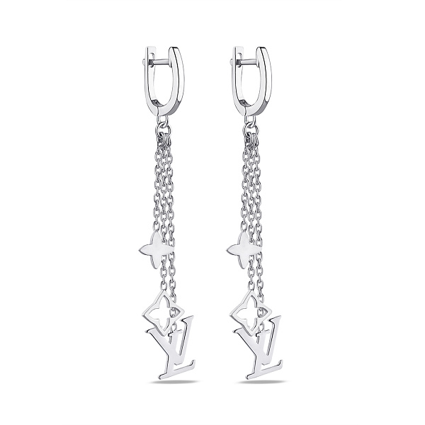 Серьги-подвески из серебра без камней (арт. 7502/4762) – изображение 1