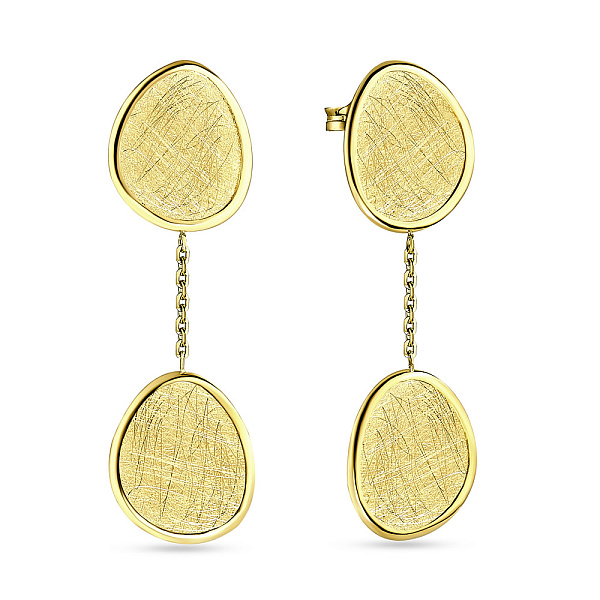 Золотые серьги пусеты Diva (арт. 107596ж) – изображение 1