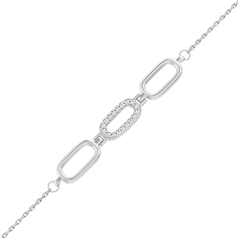 Браслет из белого золота с бриллиантами (арт. Б011568010б)