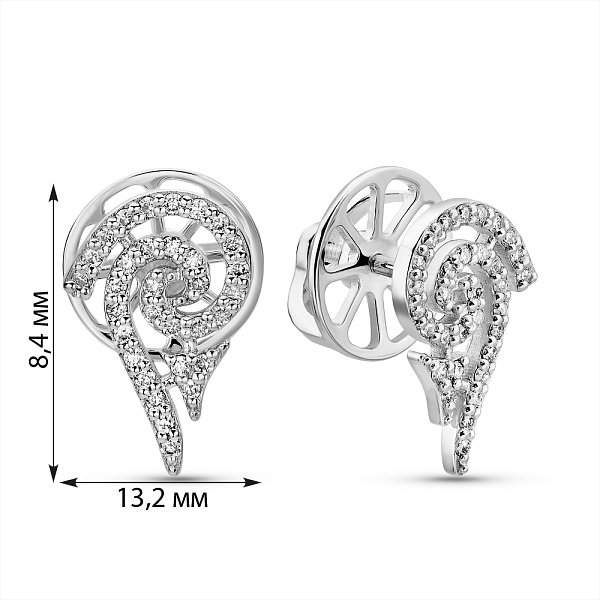 Золоті сережки з діамантами (арт. 2192123202) – зображення 6
