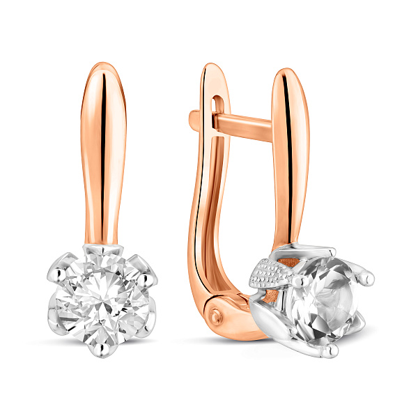 Золоті сережки з фіанітом (арт. 112500) – зображення 1