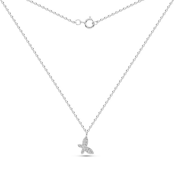 Золоте кольє Метелик з діамантами (арт. Ц341354005б) – зображення 2