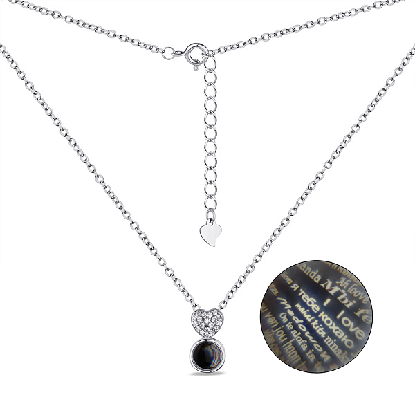 Серебряное колье с тайным посланием (арт. 7507/Кл2Ф/3085-43) – изображение 2