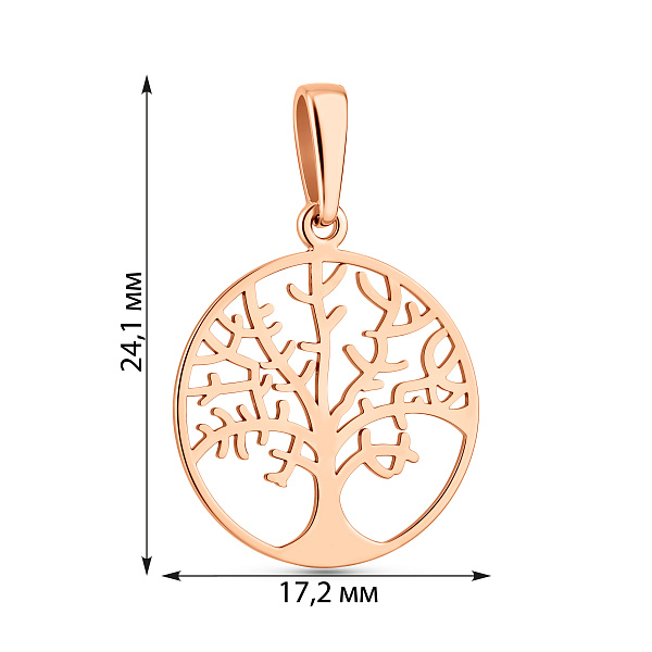 Золотая подвеска без камней (арт. 440606) – изображение 3