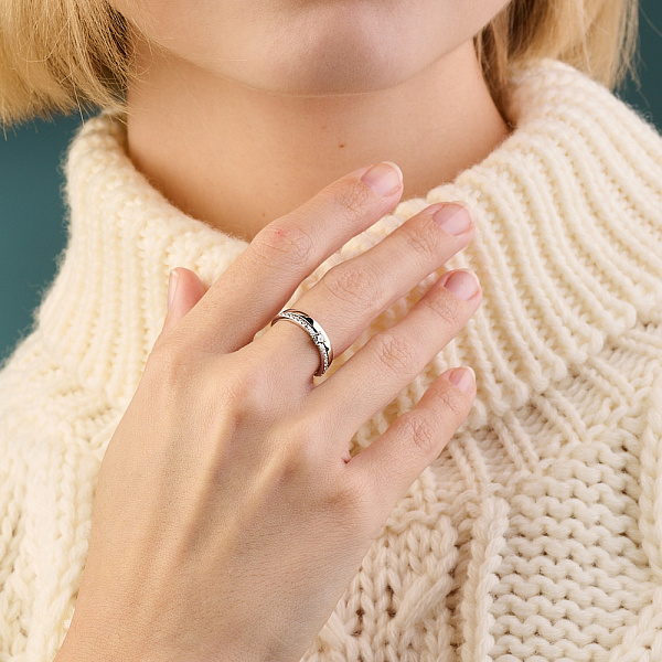 Каблучка з білого золота з діамантами (арт. К011146020б) – зображення 2