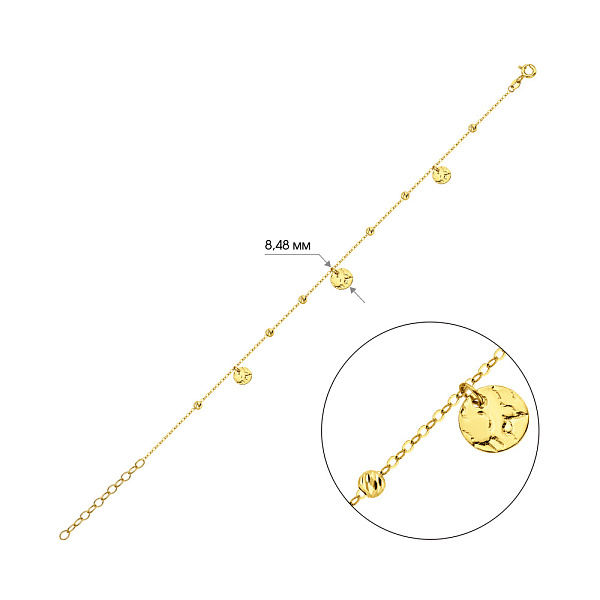Браслет Монети з жовтого золота (арт. 326936ж) – зображення 2