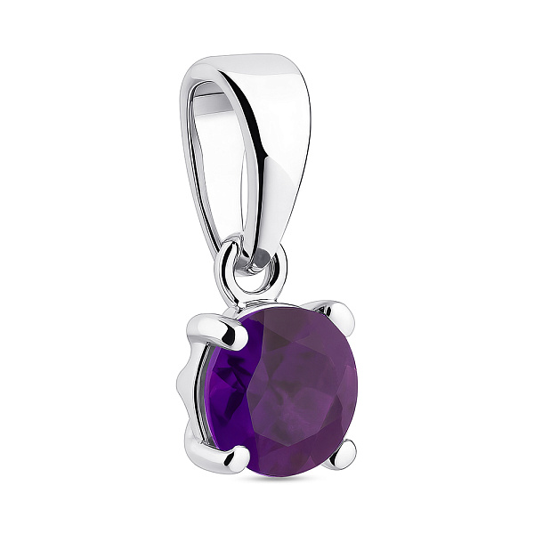Срібний підвіс з аметистом (арт. 7503/2194217А) – зображення 1