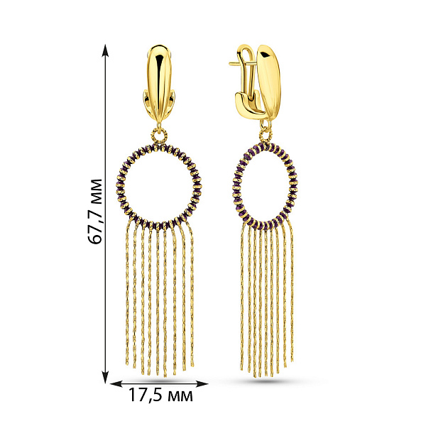 Серьги Francelli из желтого золота (арт. 1091353жф) – изображение 4