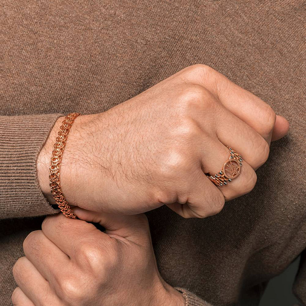 Ланцюговий браслет з червоного золота (арт. ц305210Д) – зображення 3