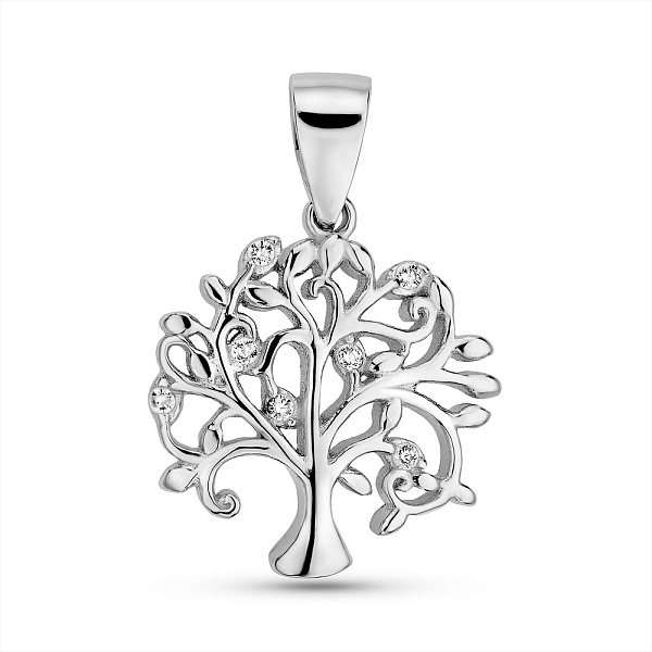 Серебряный подвес Дерево жизни с фианитами (арт. 7503/4344) – изображение 1