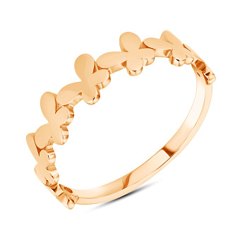 Кольцо "Бабочки" из красного золота (арт. 154998)