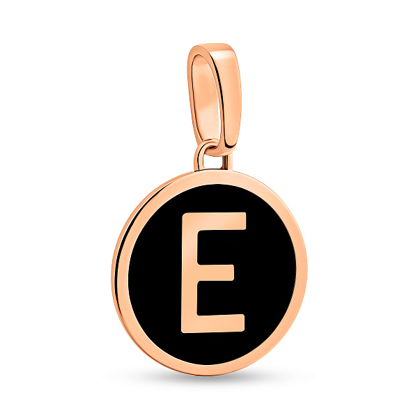 Золотая подвеска Буква Е с эмалью (арт. 440991еч) – изображение 1