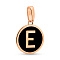 Золотая подвеска Буква Е с эмалью (арт. 440991еч)