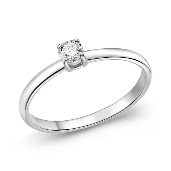 Золота каблучка з одним діамантом (арт. К011336010б)