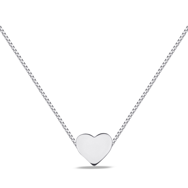 Срібне кольє Серце без каменів (арт. 7507/1919) – зображення 1