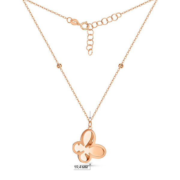 Золотое колье Бабочка (арт. 352792) – изображение 4